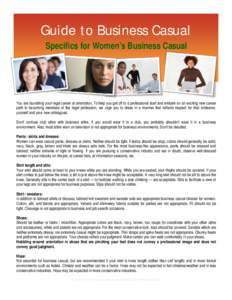 Microsoft Word - Guide to Business Casual - Women