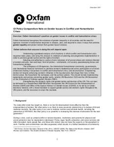 Violence against women / Feminism / Glastonbury Festival / Oxfam / Domestic violence / Violence / Gender mainstreaming / Gender analysis / Gender role / Gender studies / Behavior / Ethics