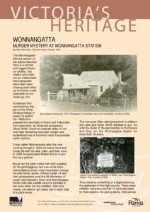 Alpine National Park / Wonnangatta murders