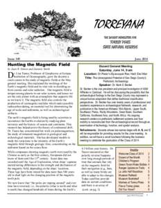 TORREYANA THE DOCENT NEWSLETTER FOR TORREY PINES STATE NATURAL RESERVE Issue 349