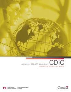 C A N A D A D E P O S I T I N S U R A N C E C O R P O R AT I O N  ANNUAL REPORT[removed]CDIC