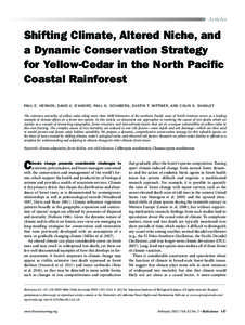 Shifting climate, altered niche, and a dynamic conservation strategy for yellow-cedar in the North Pacific coastal rainforest