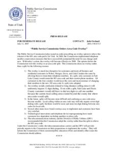 Area codes 801 and 385 / Ten-digit dialing / Identification / Communications in North America / Telephone numbering plan / Local call / Northern Virginia / Area codes 304 and 681 / Area codes 310 and 424 / North American Numbering Plan / Telephone numbers / Overlay plan