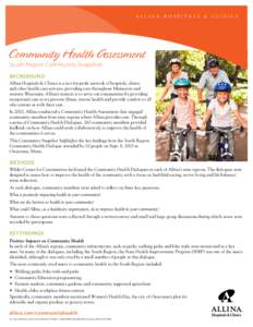 Community pharmacy / Buffalo Hospital / Allina Hospitals & Clinics / Owatonna Hospital / Health education