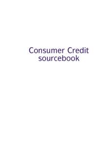 Consumer Credit sourcebook CONC Contents  Consumer Credit sourcebook