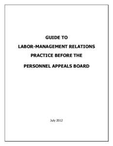 GUIDE TO LABOR RELATIONS PRACTICE