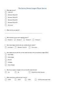 Microsoft Word - The Surrey Downs League Player Survey