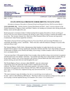 FOR IMMEDIATE RELEASE DEC. 11, 2012 CONTACT: CAPT. NANCY RASMUSSEN[removed]