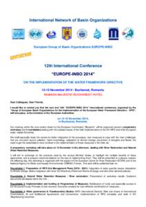 European Union directives / Political philosophy / European Union / Bucharest / Water Framework Directive / Romania / Directive / Europe / Water industry / International Network of Basin Organizations