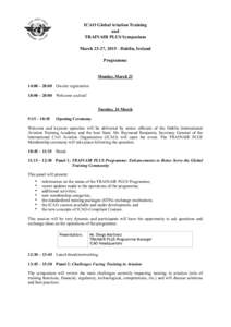 ICAO Global Aviation Training and TRAINAIR PLUS Symposium 14:00 – 20:00