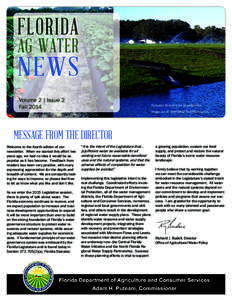 Agriculture / Drip irrigation / Water resources / Florida Department of Agriculture and Consumer Services / Water conservation / Reclaimed water / Fish farming / Fertigation / Sugarcane / Irrigation / Water / Environment