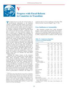 IMF World Economic Outlook, May[removed]Chapter  V. Progress with Fiscal Reform in Countries in Transition
