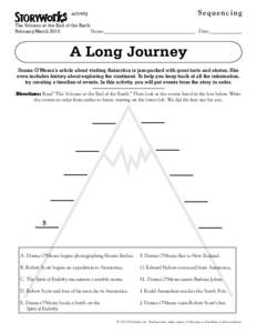 Sequencing  activity The Volcano at the End of the Earth February/March 2010