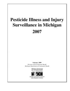 Environmental health / Environmental effects of pesticides / Safety / Industrial hygiene / Epidemiology / Health effects of pesticides / National Institute for Occupational Safety and Health / SENSOR-Pesticides / Occupational safety and health / Health / Environment / Pesticides