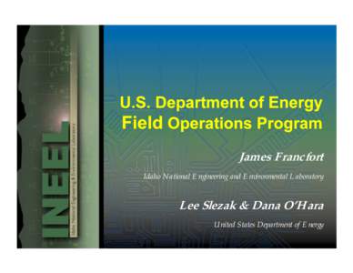 U.S. Department of Energy Field Operations Program