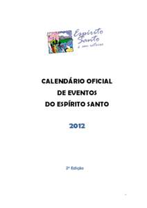 CALENDÁRIO OFICIAL DE EVENTOS DO ESPÍRITO SANTO