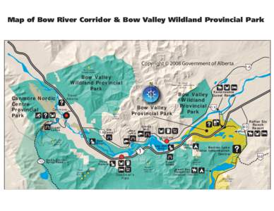Map of Bow River Corridor & Bow Valley Wildland Provincial Park  Copyright © 2008 Government of Alberta Mt Charles Stewart 2809m