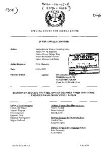 Shireen Avis Fisher / Emmanuel Ayoola / Issa Sesay / Sesay / Politics / Sierra Leone / Africa / Special Court for Sierra Leone / Year of birth missing / George Gelaga King