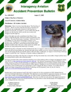 Interagency Aviation  Accident Prevention Bulletin No. APB[removed]August 17, 2009