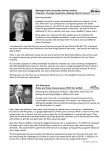 SRP_BABERGH_LEADER_AB13_Layout[removed]:32 Page 1  Message from Councillor Jennie Jenkins Chairman, Strategy Committee, Babergh District Council Dear householder Babergh continues to face unprecedented financial c