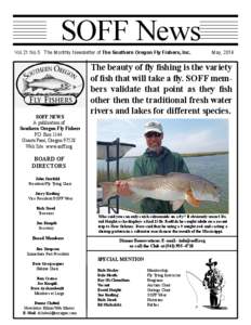 SOFF News  Vol.21 No.5 The Monthly Newsletter of The Southern Oregon Fly Fishers, Inc.
