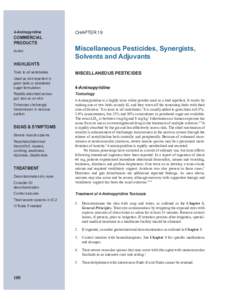 Recognition and Management of Pesticide Poisonings: Sixth Edition: 2013: Chapter 19 Misc PSSA