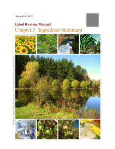 US EPA - Label Review Manual - Chapter 5: Ingredient Statement