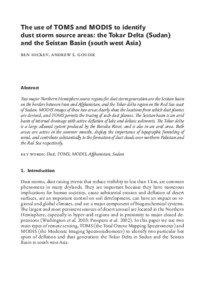 The use of TOMS and MODIS to identify dust storm source areas: the Tokar Delta (Sudan) and the Seistan Basin (south west Asia)