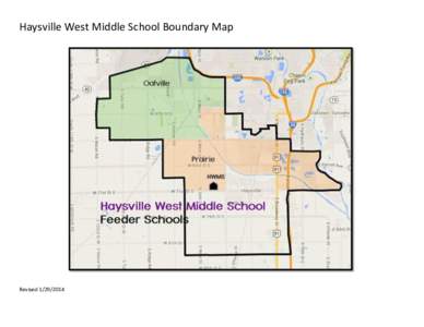 Haysville West Middle School Boundary Map  Revised 