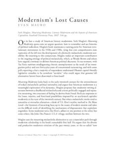 Social philosophy / Emotions / Historical eras / György Lukács / Eben Moglen / Melancholia / Modernity / John Dos Passos / American modernism / Modern art / Modernism / Culture