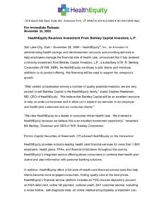 Microsoft Word - Berkley Press Release[removed]doc