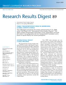 Research Results Digest 89