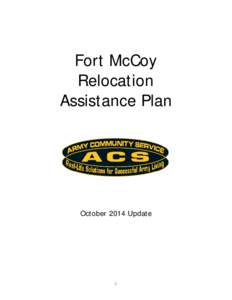 Fort McCoy Relocation Assistance Plan October 2014 Update