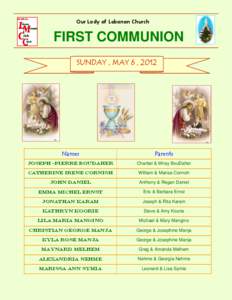 Our Lady of Lebanon Church  FIRST COMMUNION