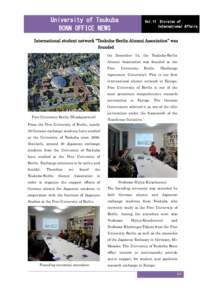 University of Tsukuba BONN OFFICE NEWS Vol.11  Division of