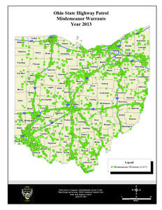 Ohio State Highway Patrol Misdemeanor Warrants Year 2013 I-90 I-475