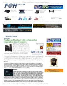 FOH online | PreSonus StudioLive AI-series Active Integration Loudspeakers Submissions  Aviom A320