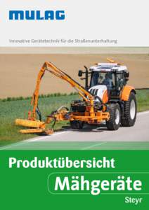 Innovative Gerätetechnik für die Straßenunterhaltung  Produktübersicht Mähgeräte Steyr