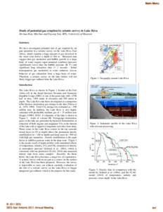 Study of potential gas eruption by seismic survey in Lake Kivu