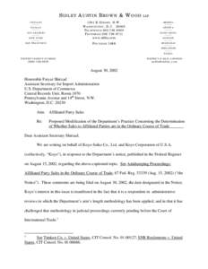 SIDLEY AUSTIN BROWN & WOOD 1501 K STREET, N.W. WASHINGTON, D.C[removed]TELEPHONE[removed]FACSIMILE[removed]www.sidley.com