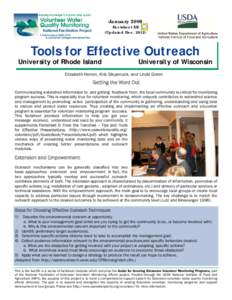 January 2009 Factsheet XII (Updated Dec[removed]Tools for Effective Outreach