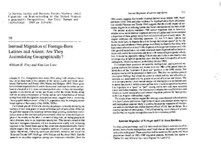 In Kavita Pandit and Suzanne Davies Withers (eds) Migration and Restructuring in the United States: A geographic Perspective. New York: Rowman and Littlefieldpp