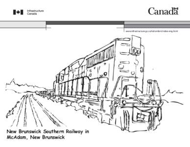 Colouring Page - New Brunswick Southern Railway in McAdam, New Brunswick