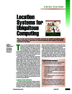 COVER FEATURE  Location Systems for Ubiquitous Computing