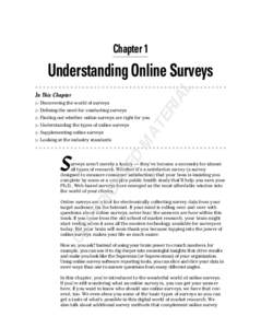 Chapter 1  AL Understanding Online Surveys ▶ Discovering the world of surveys