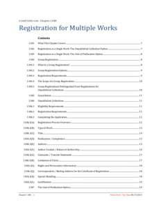 COMPENDIUM:  Chapter 1100 Registration for Multiple Works Contents