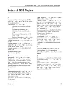 Microsoft Word - Index of FEIS Topics.docx