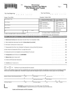 Form[removed]000 (Rev[removed]Mississippi Fiduciary Income Tax Return (For Estates and Trusts) 2012