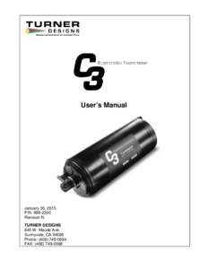 User’s Manual  January 30, 2015 P/N: Revision N TURNER DESIGNS