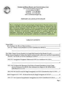 CENTER FOR HUMAN RIGHTS AND CONSTITUTIONAL LAW 256 SOUTH OCCIDENTAL BOULEVARD LOS ANGELES, CA[removed]Telephone: ([removed]Facsimile: ([removed]www.centerforhumanrights.org